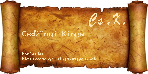 Csényi Kinga névjegykártya