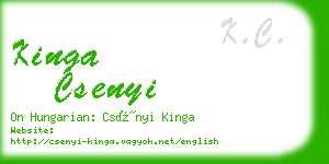 kinga csenyi business card